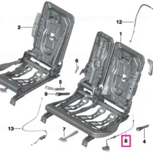 Backrest, remote release, left - BMW Premium