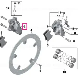 Caliper with out brake pads right - BMW Motorrad Chilipir