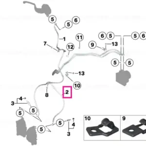 Brake line, front brake circuit - BMW Motorrad Plată sigură