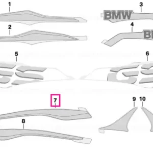 Super ofertă Ornament rezervor centru stânga RED/BLUE - BMW Motorrad