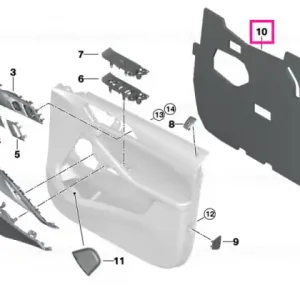 Acoustic nonwoven front right - BMW Popular