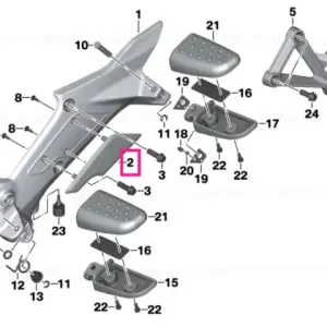 Capac panou plată picior dreapta - BMW Motorrad Retur gratuit