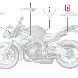 Decorative trim, rear side panel, left - BMW Motorrad Popular