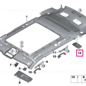 Ultima șansă Speaker trim for headliner ELFENBEINWEISS - BMW