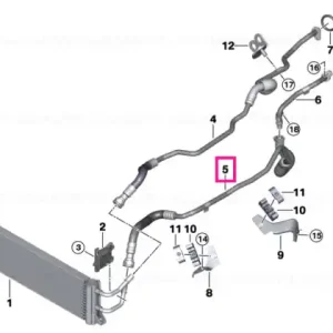 Ultima șansă Transmission oil cooler line feed front - BMW