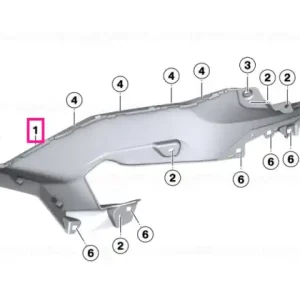 Capac rezervor inferior dreapta ROHTEIL / BLANK - BMW Motorrad Reducere specială