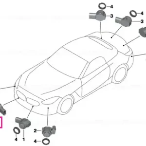 Ultrasonic sensor, Glacier Silver WA83 - BMW Retur ușor