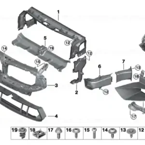 Air duct, exterior radiator, left M - BMW Calitate înaltă