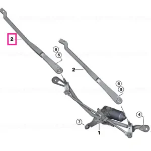 Wiper arm, passenger's side - BMW Premium