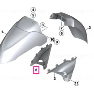 Capac roată față sus stânga - ROHTEIL / BLANK - BMW Motorrad Plată securizată