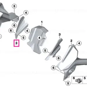 Capac deflector flux aer stânga - BMW Motorrad Ofertă exclusivă