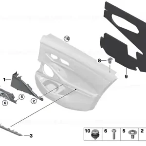 Vezi acum Door opener, rear right BLACK - BMW