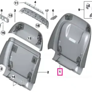 Vezi acum Rear panel, leather, right NAMY MOKKA - BMW