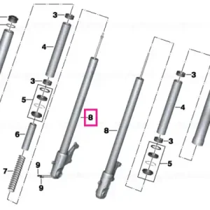 Slider tube left - BMW Motorrad Chilipir