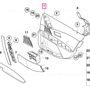 Vezi acum Door lining cloth rear left BEIGE - BMW