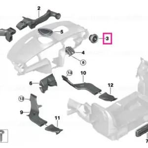 Air vent, outer CHROM - BMW - Mini Retur gratuit