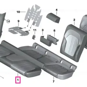 Acoperire scaun confort piele COFFEE - BMW Preț redus