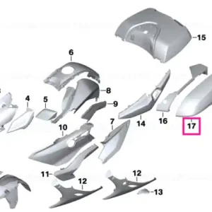 Trim, case lid, right POLLUX-MET. - BMW Motorrad Comandă acum