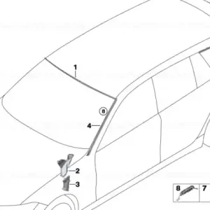 Vezi acum Finisher, side window, rear left ALU SATINIERT - BMW