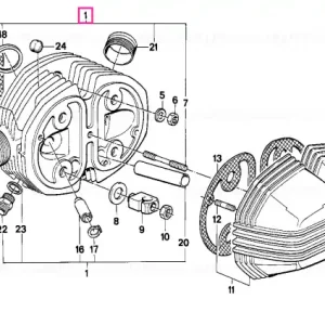 Cylinder head right - BMW Motorrad Transport gratuit