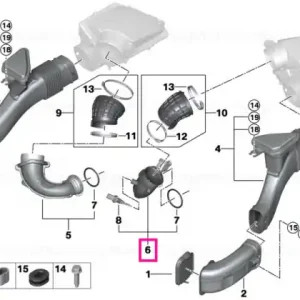 Air intake tube ZYL. 5-8 - BMW Comandă acum