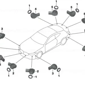 Ultrasonic sensor, Donington gray WC28 - BMW Super ofertă