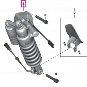Spring strut, ESA, low, rear - BMW Motorrad Promoție