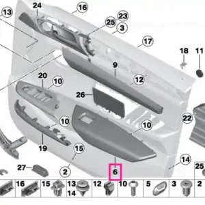 Vezi acum Armrest, left SCHWARZ ACT.RED - BMW