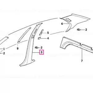 Acoperire coloană mijloc stânga SILBERGRAU DKL - BMW Cumpărături sigure