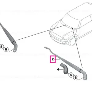 Wiper arm, driver's side - BMW - Mini Reduceri