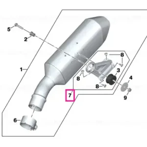 Set suport capăt țeavă eșapament - BMW Motorrad Livrare expres