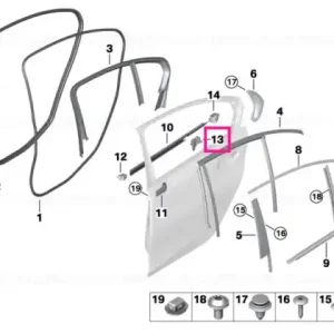 Vezi acum Garnitură intrare ușă spate stânga - BMW