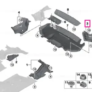 Underbody panelling, rear left - BMW Ofertă