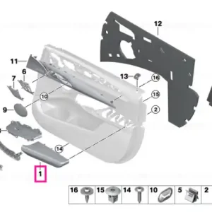 Armrest, right TARTUFO - BMW Livrare rapidă