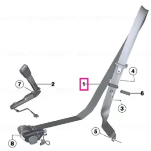 Upper belt front left ELFENBEIN - BMW Transport gratuit