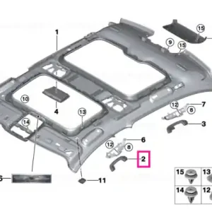 Vezi acum Grab handle ash grain front ELFENBEINWEISS - BMW