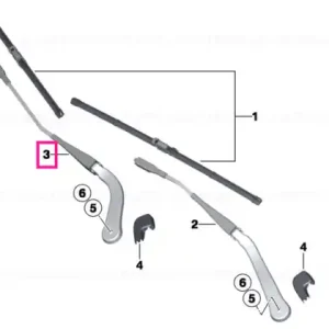 Wiper arm, passenger's side - BMW Reducere de preț