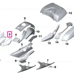 Wind deflector, left ROHTEIL / BLANK - BMW Motorrad Retur gratuit