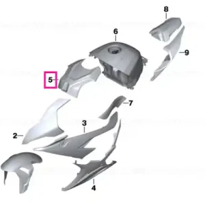 Trim panel, airbox RACING-BLUE - BMW Motorrad Premium