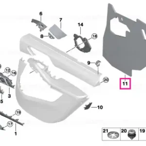 Acoustic fleece, rear left - BMW Reducere de preț