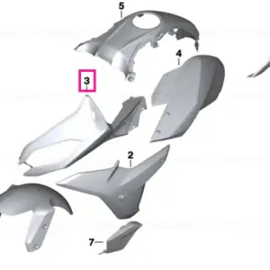 Upper trim section, right BLACK-STORM - BMW Motorrad Premium