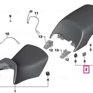 Transport gratuit Seat heated, black rear - BMW Motorrad