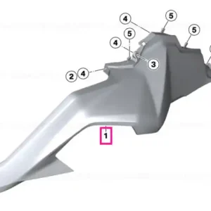 Side trim, primed, left - BMW Motorrad Chilipir