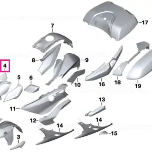 Chilipir Upper trim section, right SPARKLING-STORM - BMW Motorrad