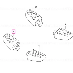 Chilipir Footrest, magnesium matt, front right - BMW Motorrad