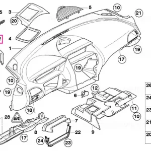 Capac canal aer cald dreapta SCHWARZ - BMW Preț redus