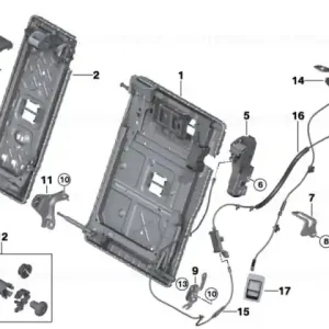 User-control unit, backrest, center - BMW Expediere rapidă