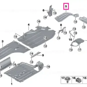 Underbody panelling, rear left - BMW Discount