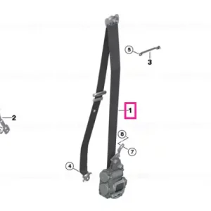 Upper seat belt REMA 1st seat row, right - BMW Preț redus