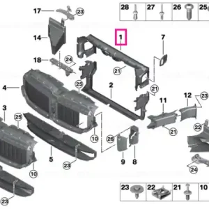 Air duct, radiator, top MPA - BMW Cumpără acum
